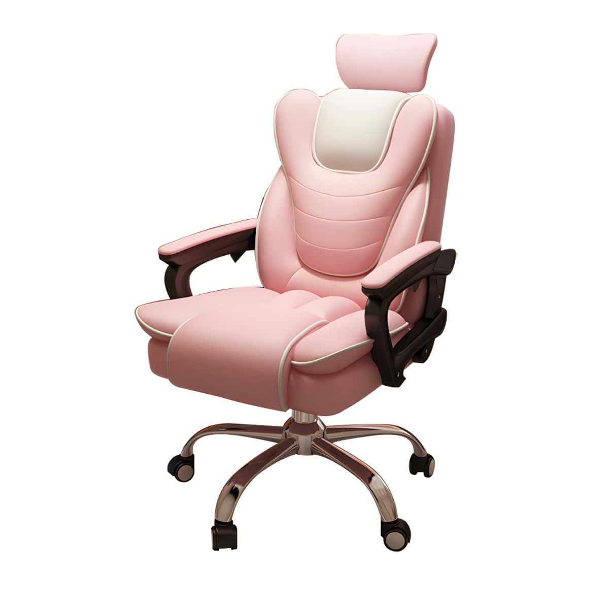 STAFFPENGUIN Office Chair, Desk Chair Ergonomic Pink Office Chair Computer Chair, Home Office Desk Chairs with Wheels Pink Desk Chair, Mid Ba